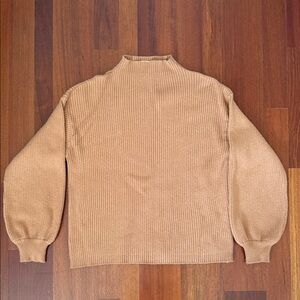 Line and Dot ribbed mock neck sweater